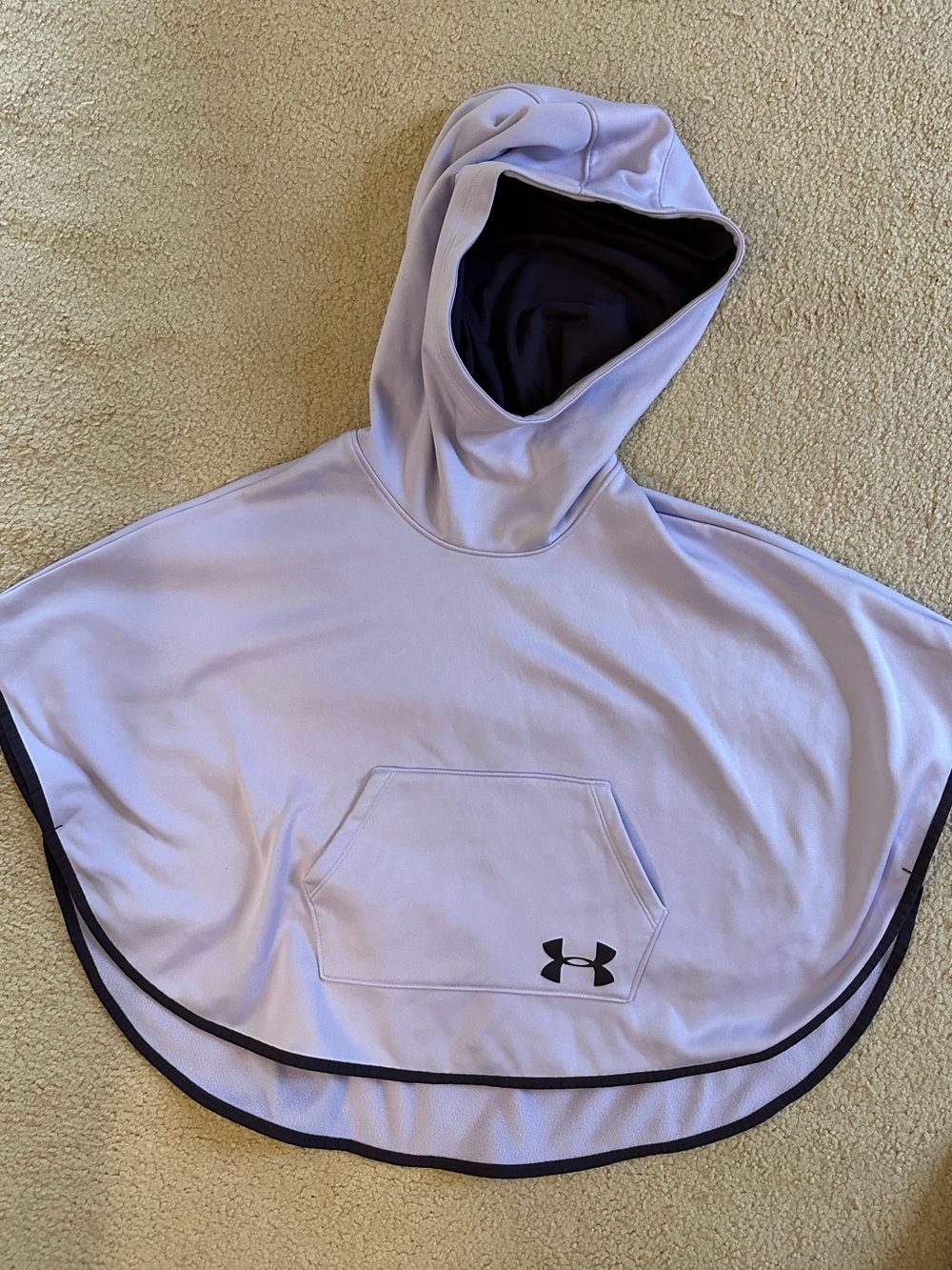 Under Armour Lavender Hooded Poncho Pullover Girls Large